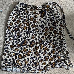 Leopard wrap skirt